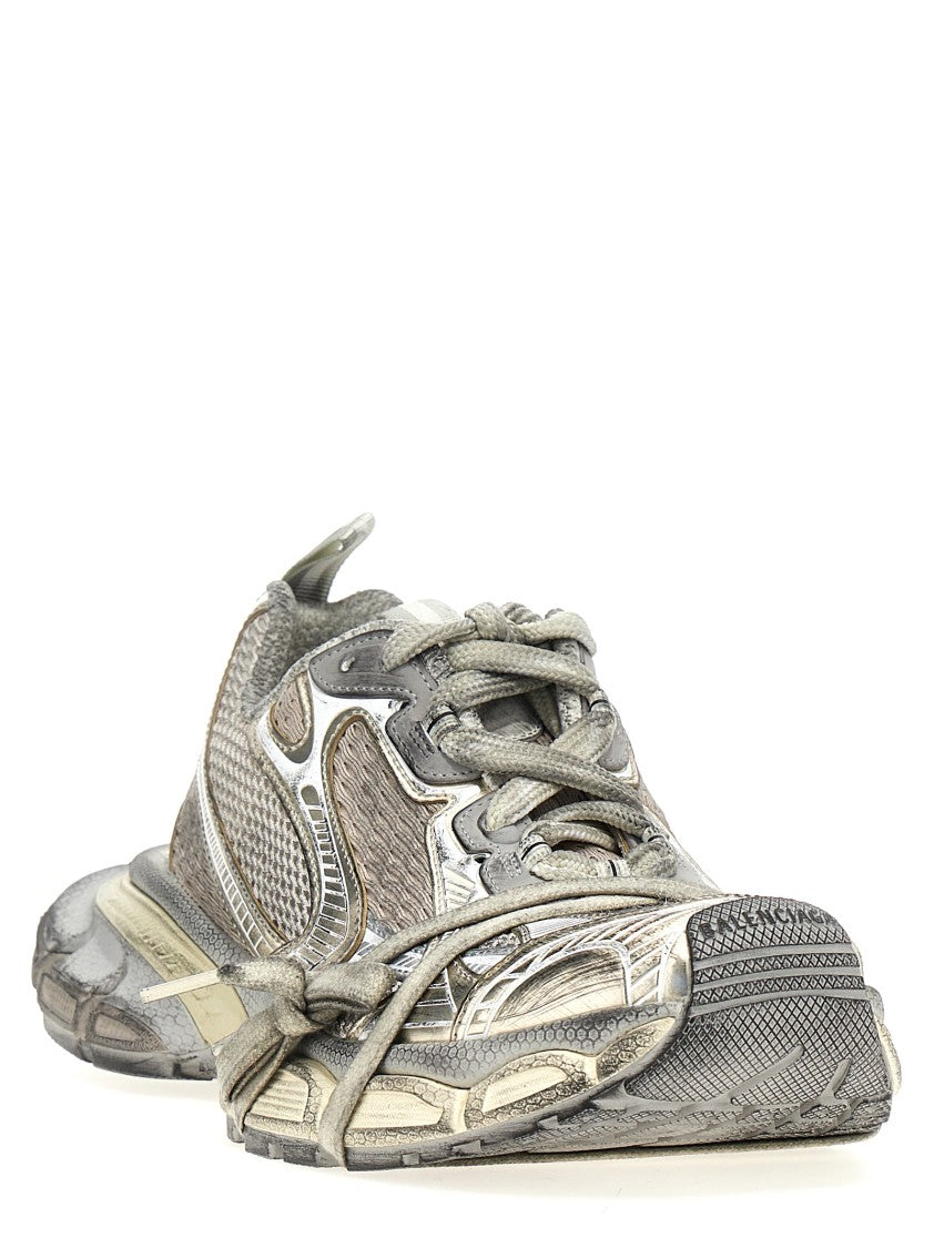Balenciaga Chunky Lace-Up Sneakers In Layered Mesh And Polyurethane