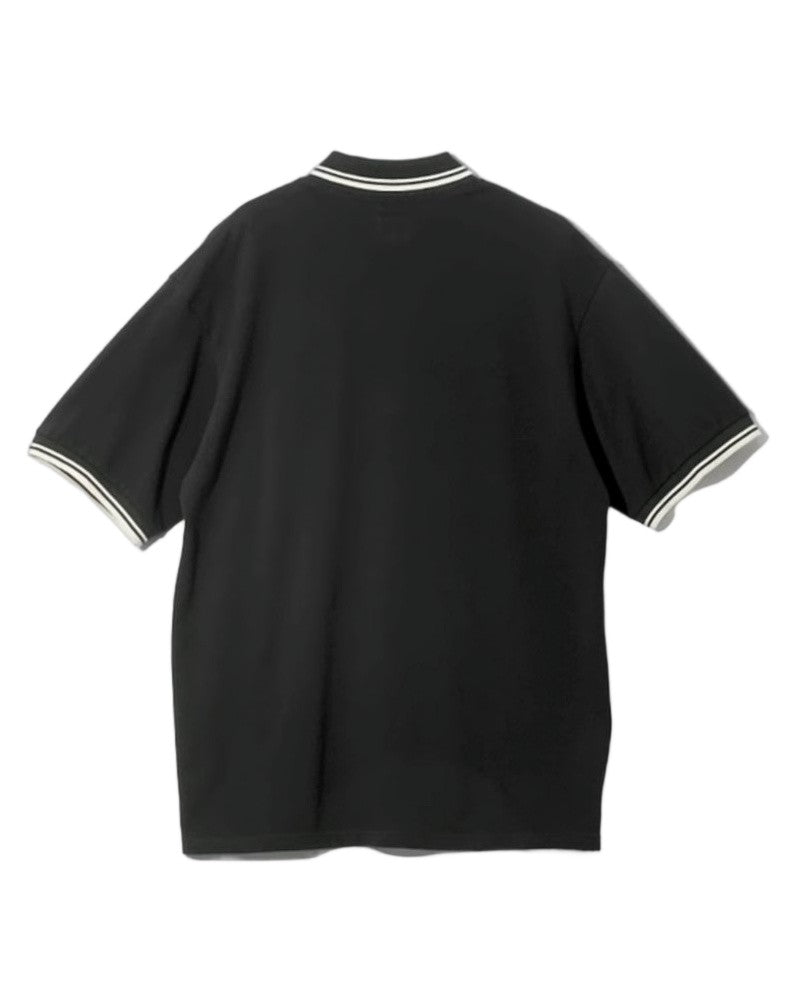 Needles Relaxed-Fit Polo Shirt With Contrasting Stripes And Butterfly Emblem