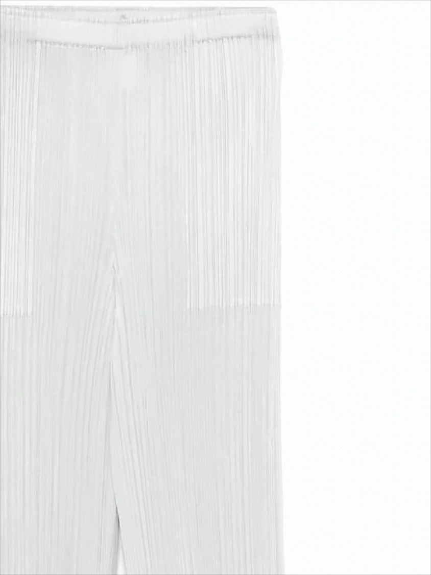 Pleats Please Cropped Wide-Leg Training Pants With Textured Pleats