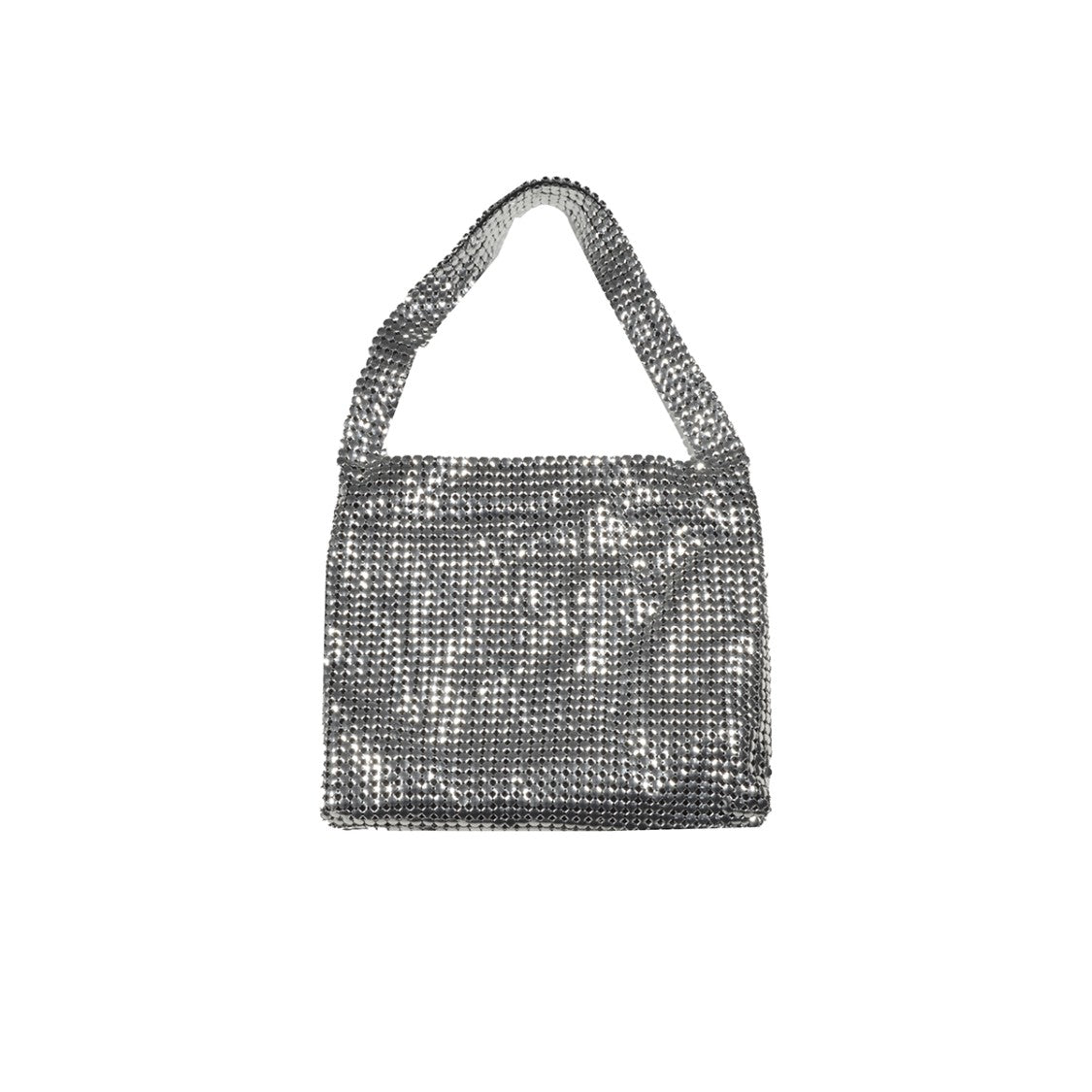 Rabanne Small Silver Mesh Pixel Shoulder Bag