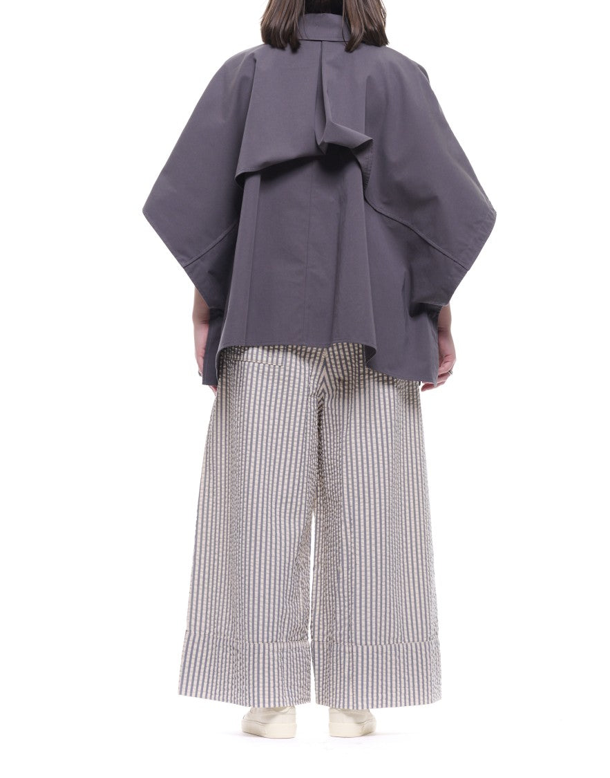 Nine In The Morning Kette Peonia Short Cotton Trench Jacket