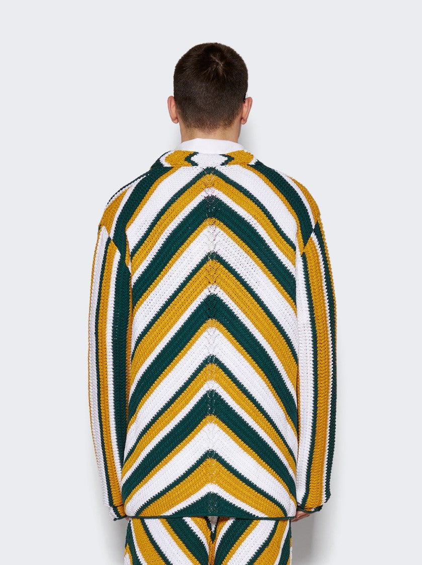 Marni Chevron Crochet Cardigan