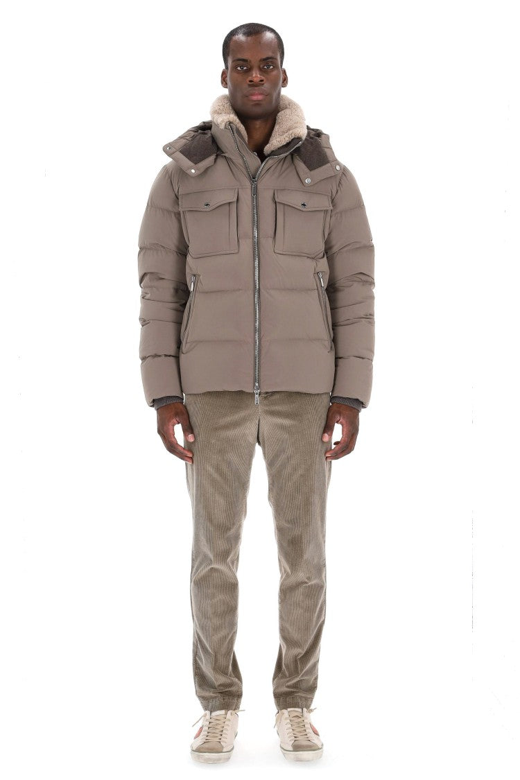 Moorer Alarick-Kn Down Jacket With Shearling Collar