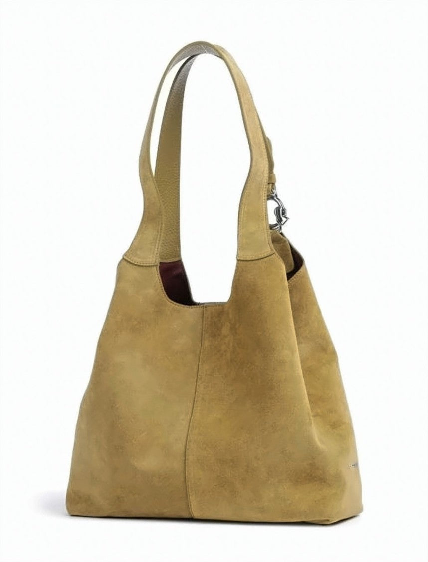 Coccinelle Textured Leather Magnetic Silver Logo Bag