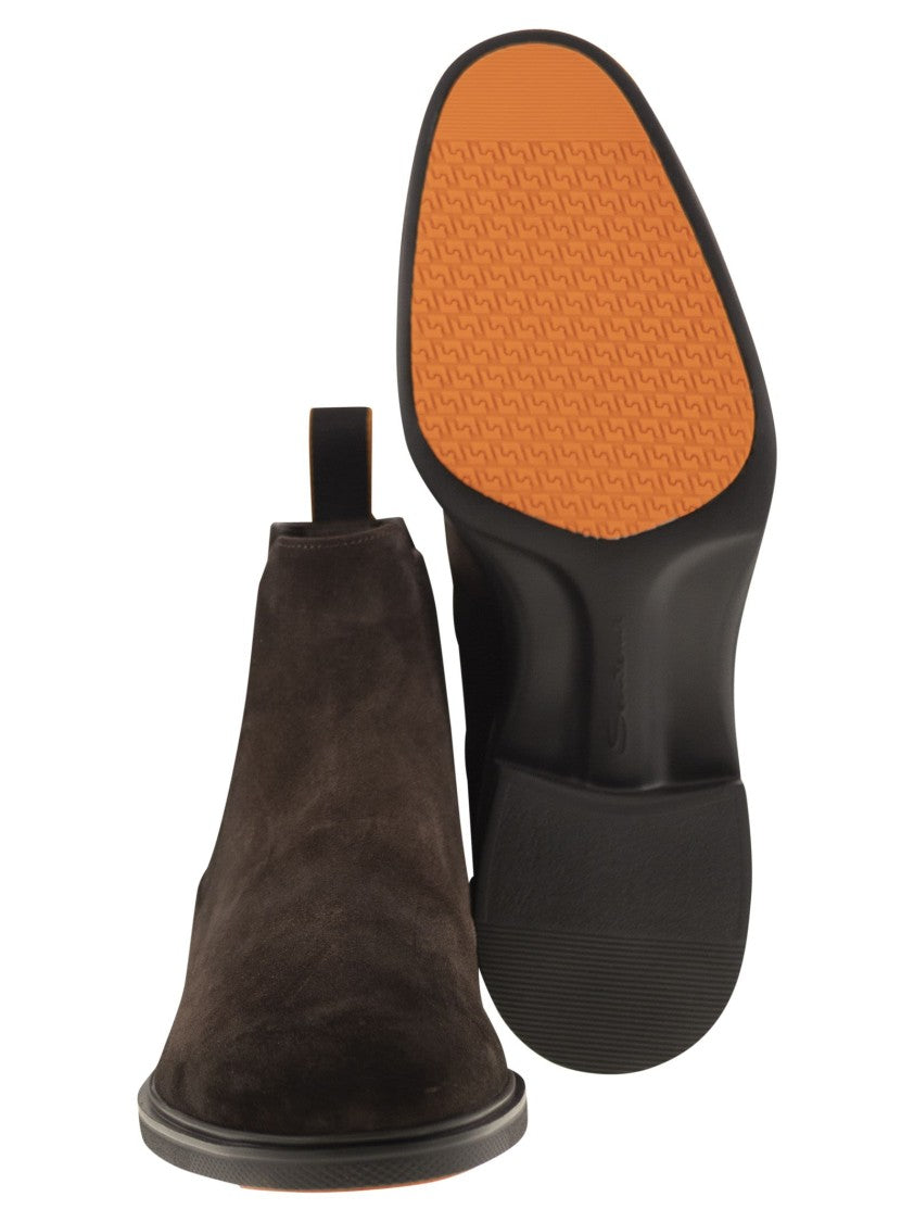 Santoni Easy Suede Ankle Boot