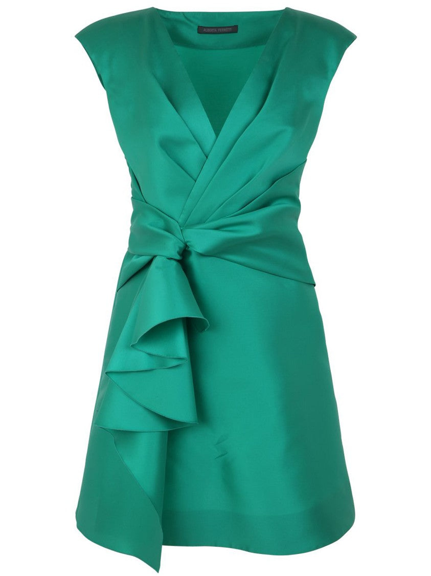 Alberta Ferretti Water Green Mini Short Dress