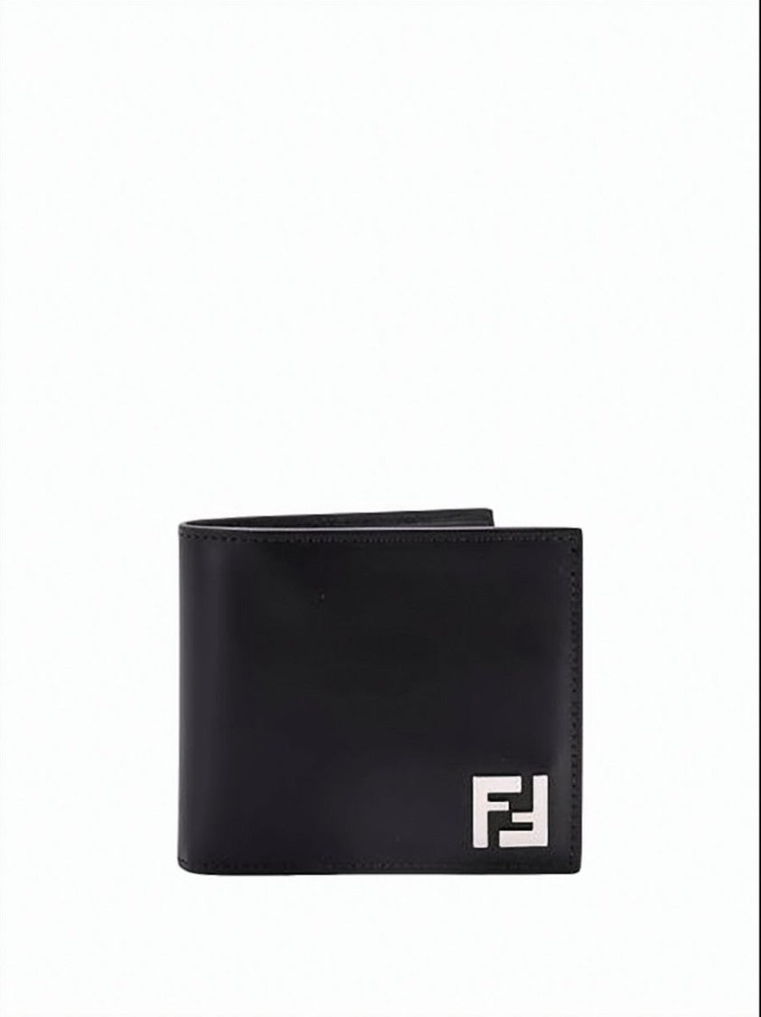 Fendi Calfskin Leather Bifold Wallet