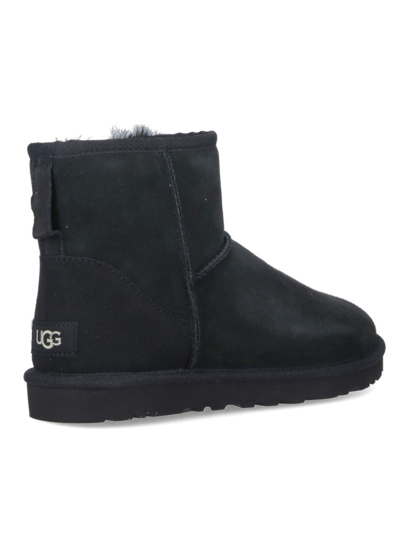 Ugg Black Classic Mini Suede Shearling Boots