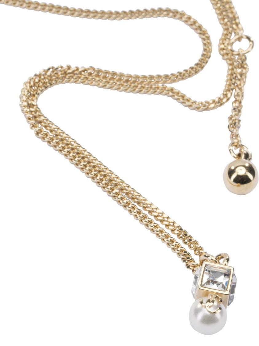 Jimmy Choo "Jc Pearl Cube" Necklace