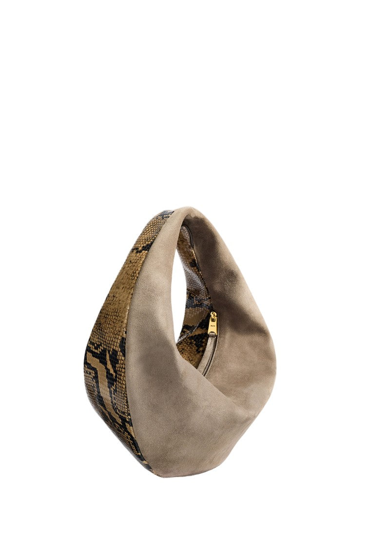 Khaite Beige Olivia Medium Suede Bag