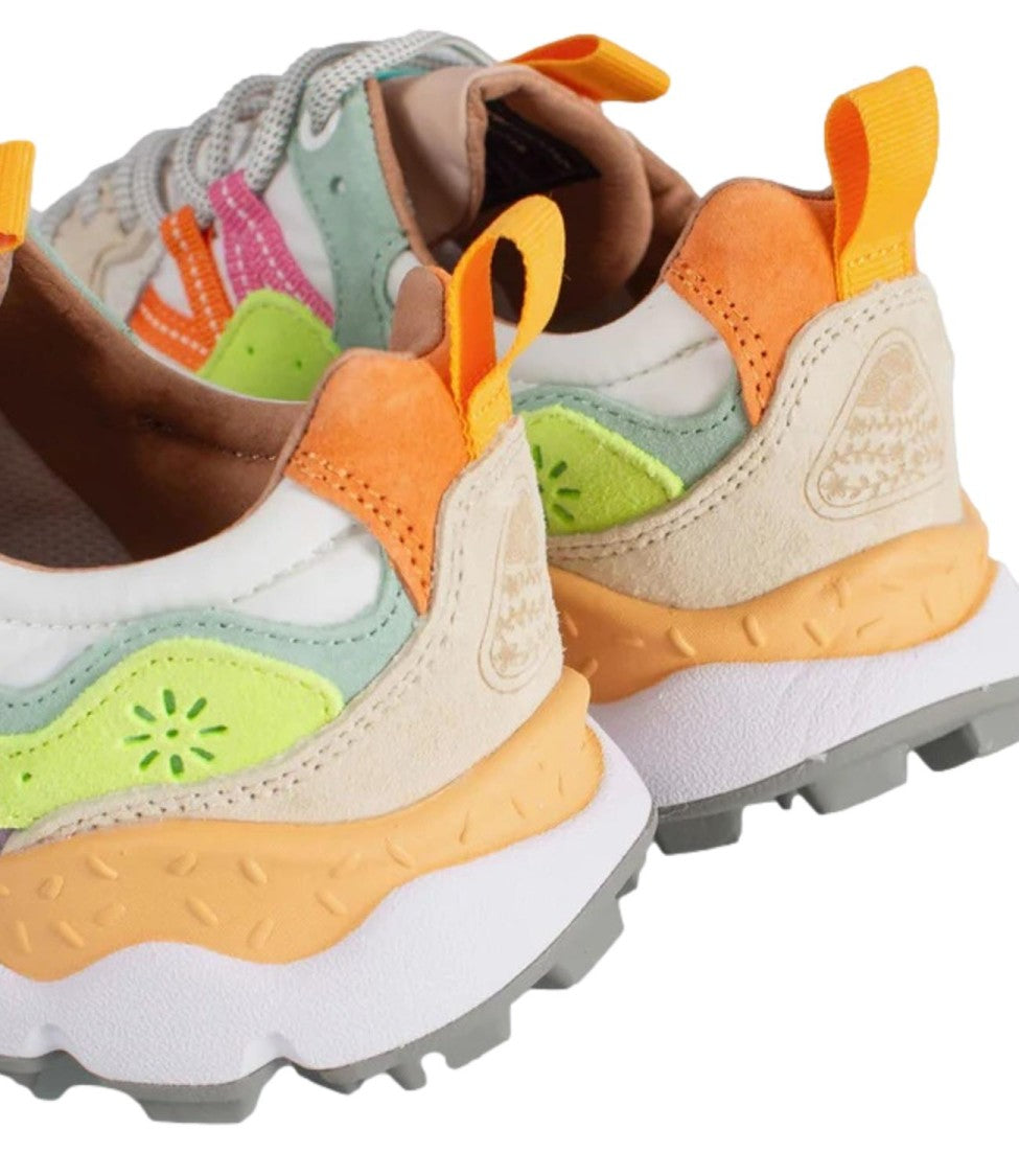 Flower Mountain Chunky Sole Sneakers With Vibrant Panel Accents