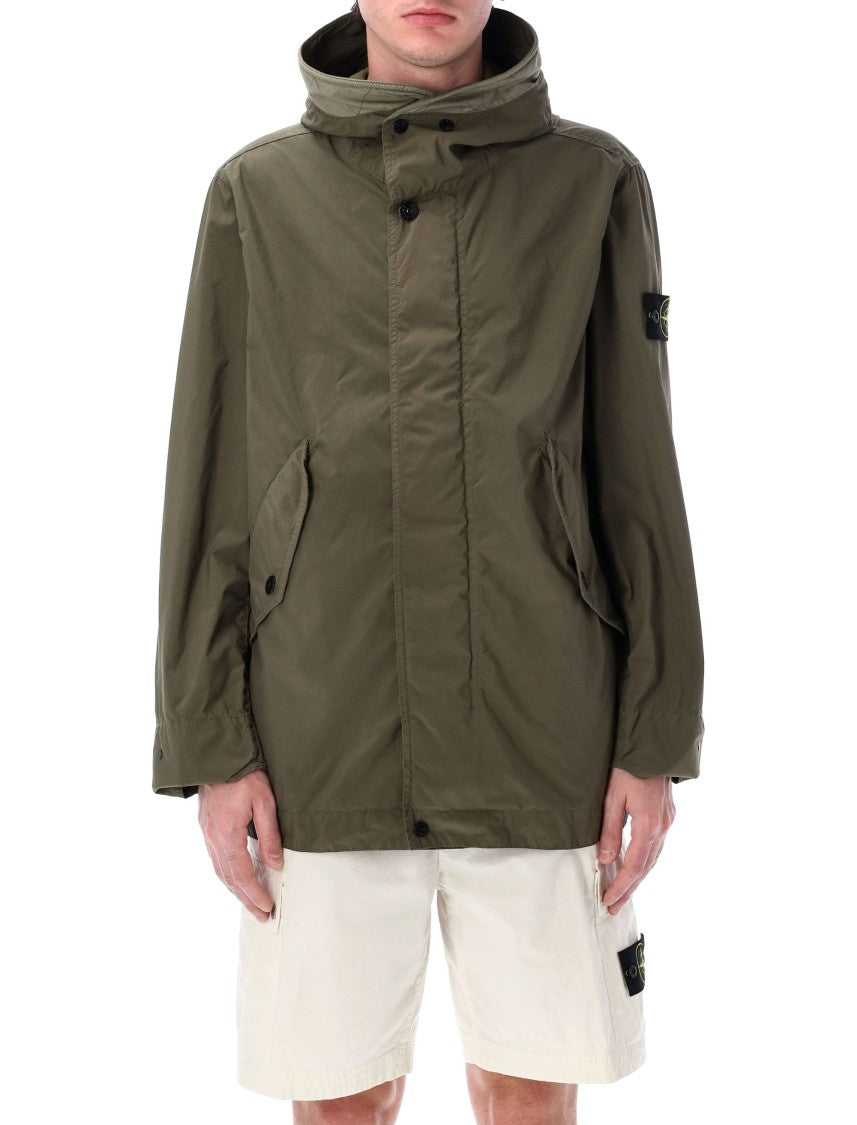 Stone Island Short Parka With Protective Hood