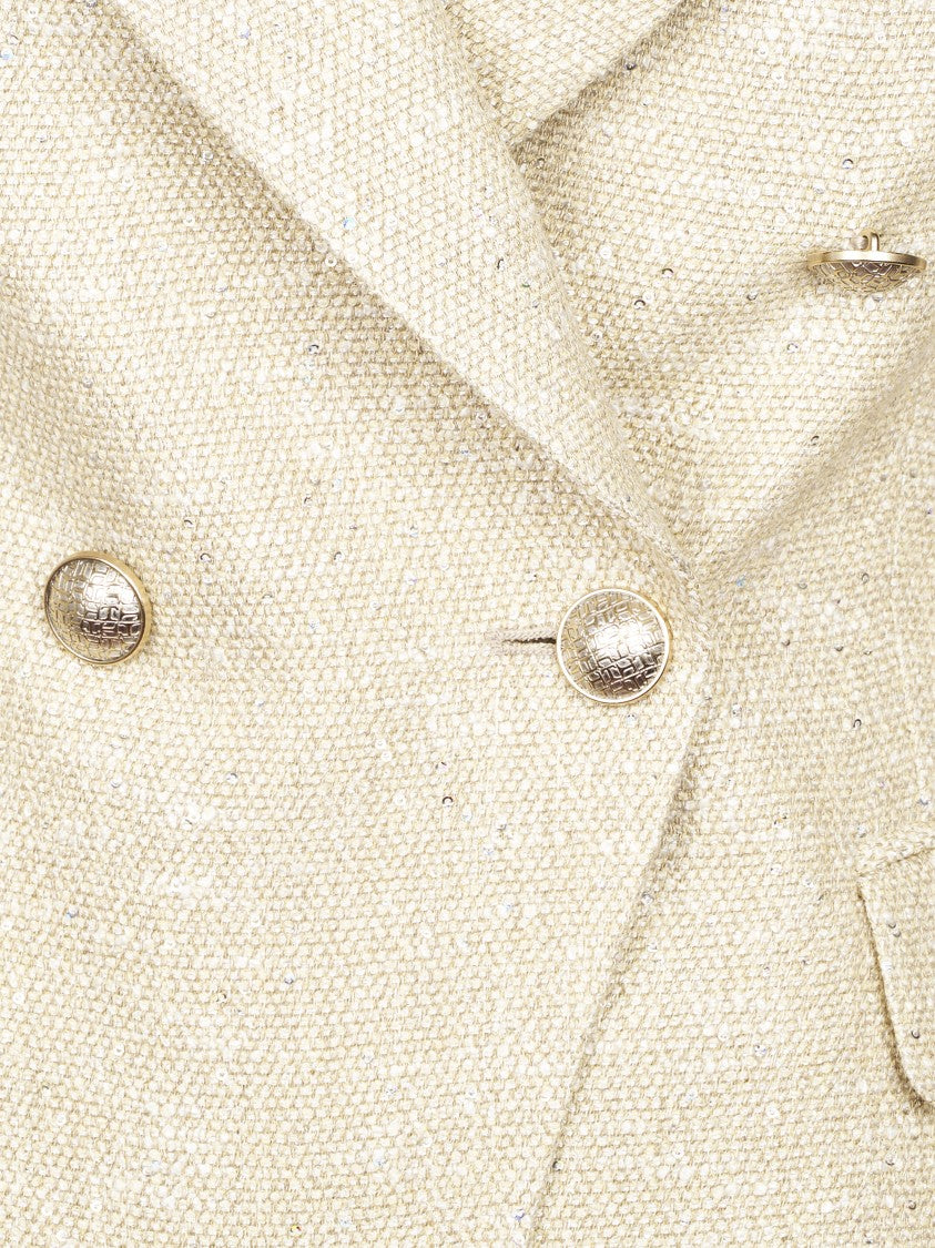 Tagliatore Double-Breasted Tailored Jacket With Textured Fabric