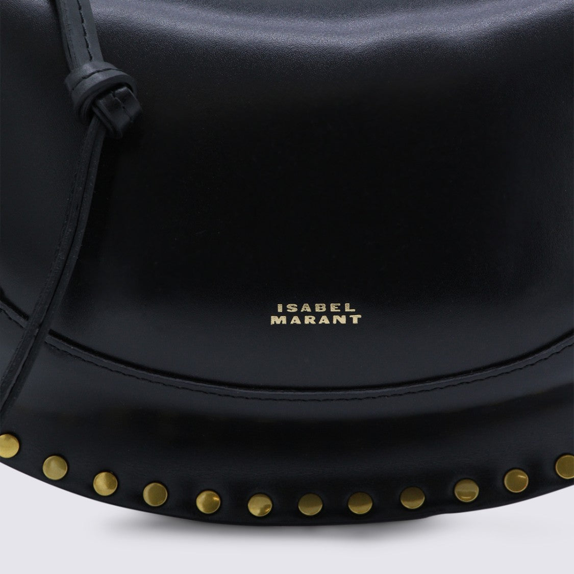 Isabel Marant Crescent-Shape Black Leather Shoulder Bag