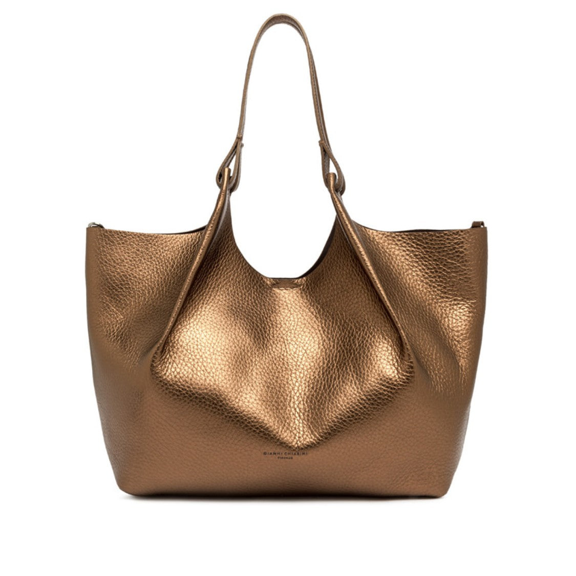 Gianni Chiarini Copper Dua Bag With Dark Brown Interior