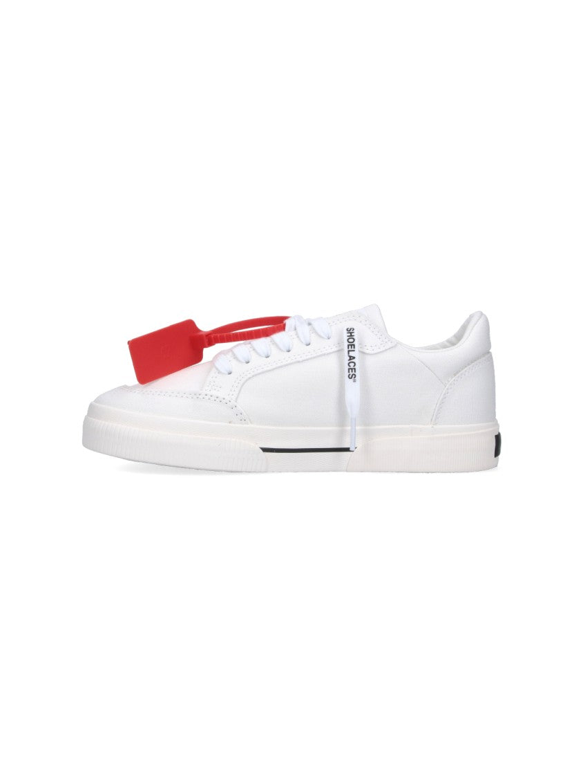 Off-White White Arrow Logo Leather Sneakers