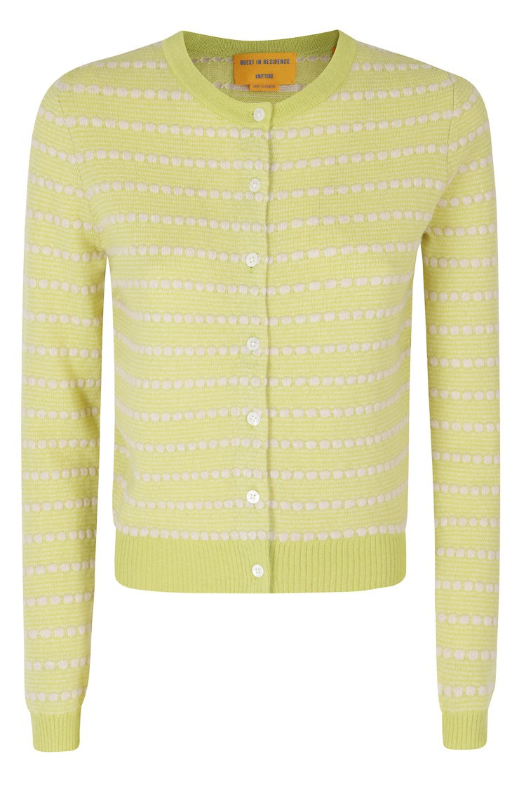 Guest In Residence Jane Pebble Stripe Textured Cashmere Cardigan