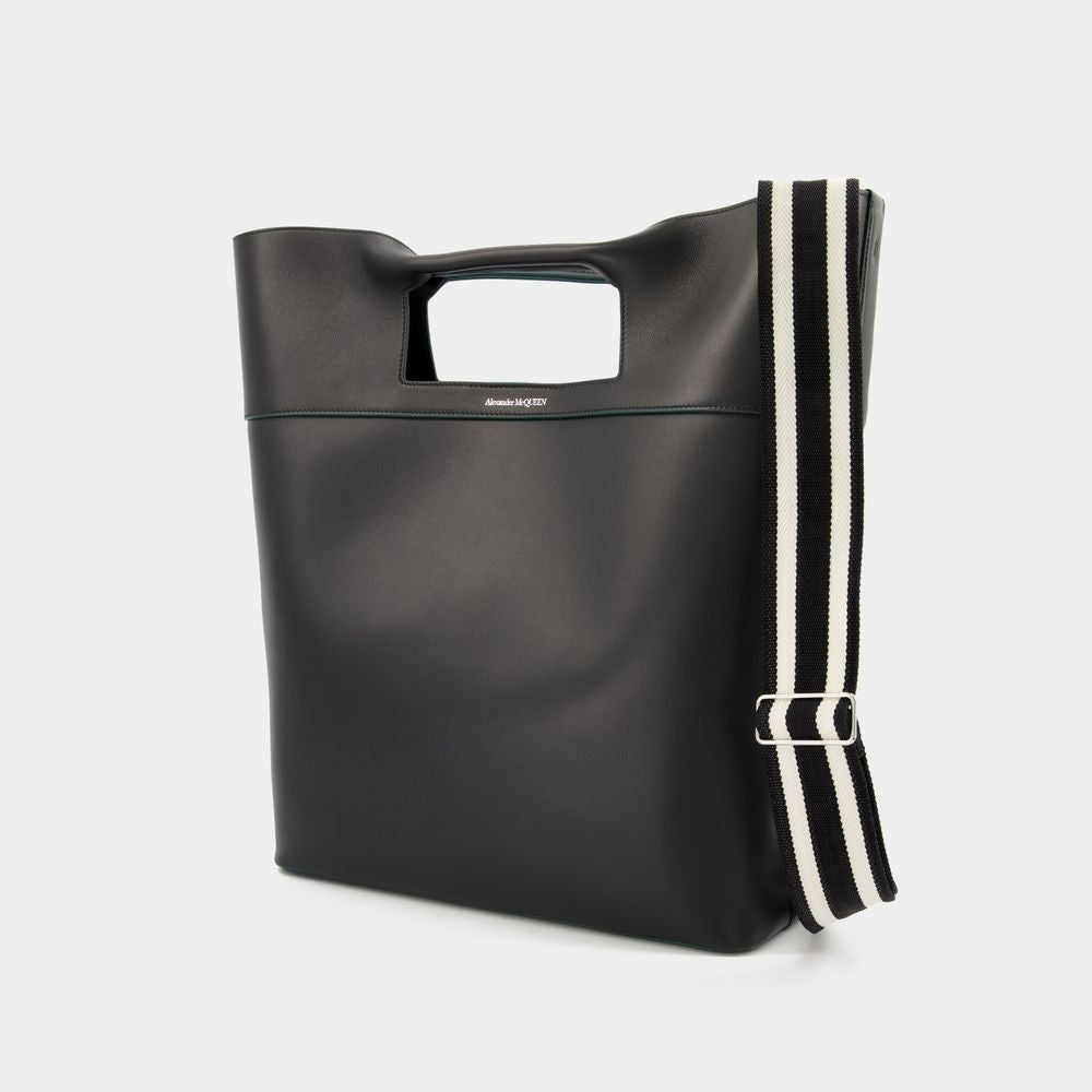Alexander Mcqueen The Square Bow Ns Handbag - Black - Leather