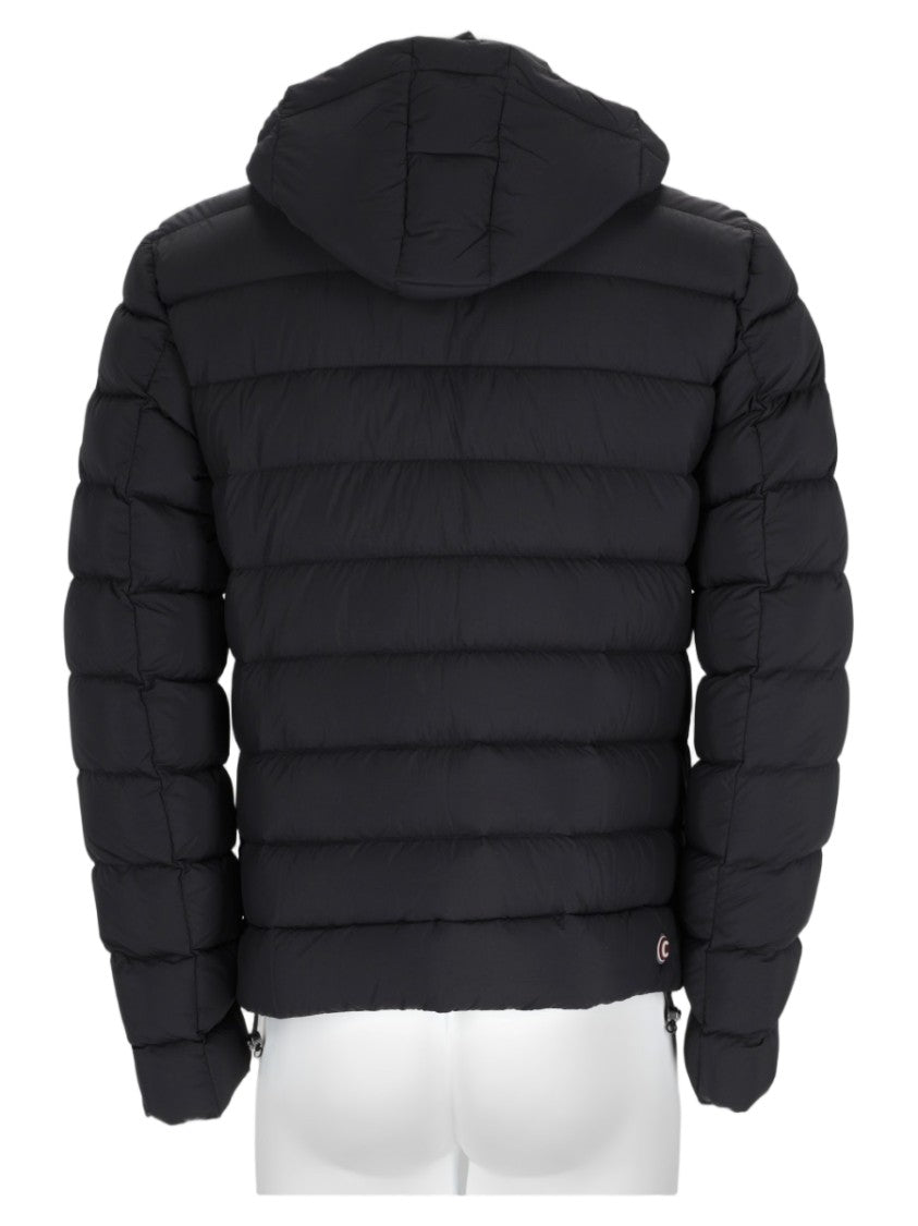 Colmar Originals Black Quilted Hooded Fitted Padded Jacket