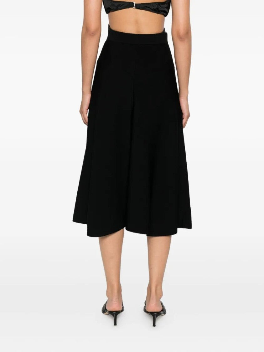 Max Mara Flowing Black Midi Skirt