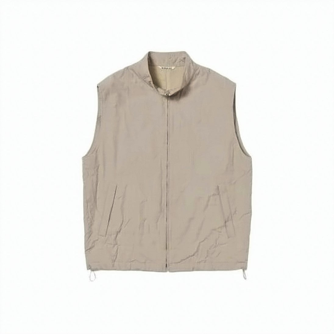 Auralee Sleeveless Vest With Zipper Closure