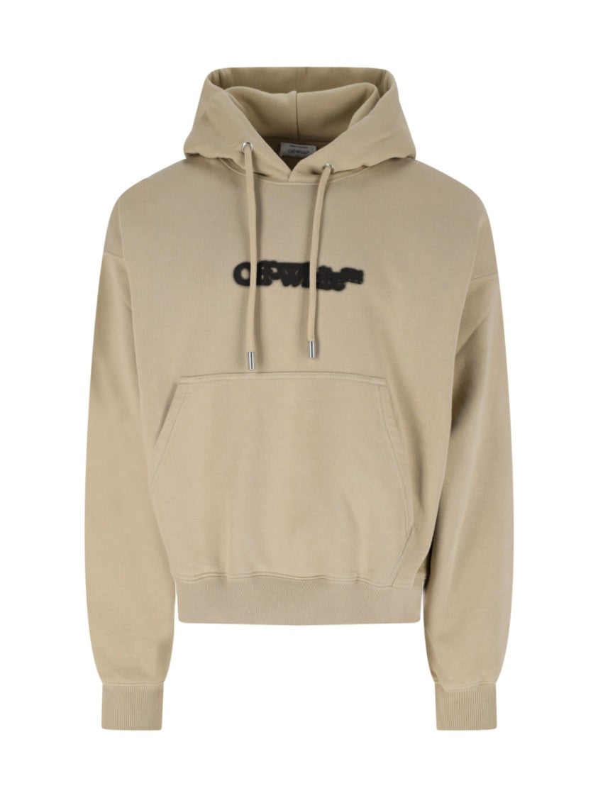 Off-White "Spray Arrow" Hoodie – Beige