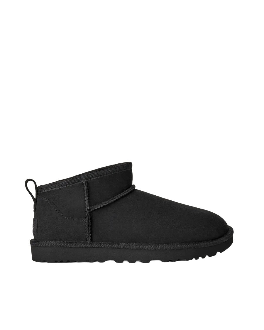 Ugg Black W Classic Ultra Mini Shearling Ankle Boots