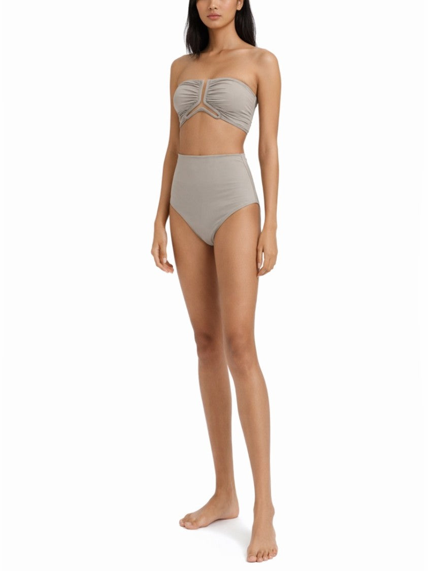 Rick Owens Allanah Bandeau Ruched Bikini Top