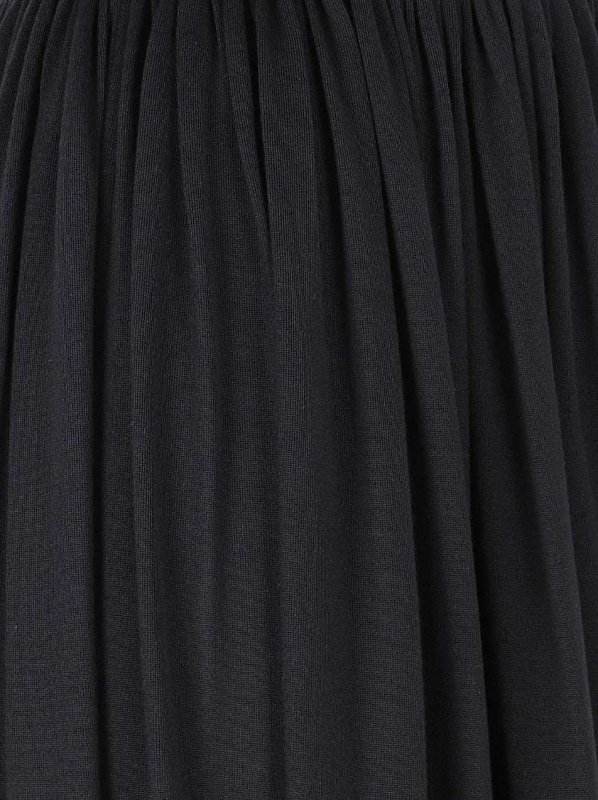 Max Mara Flowing Midi Skirt With Gathered Design And Elastic Waistband