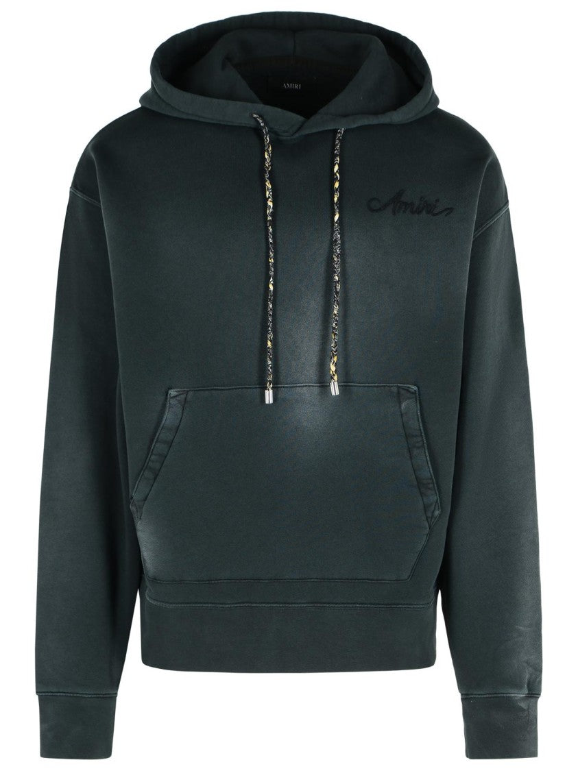 Amiri Bleach Bandana' Black Cotton Sweatshirt