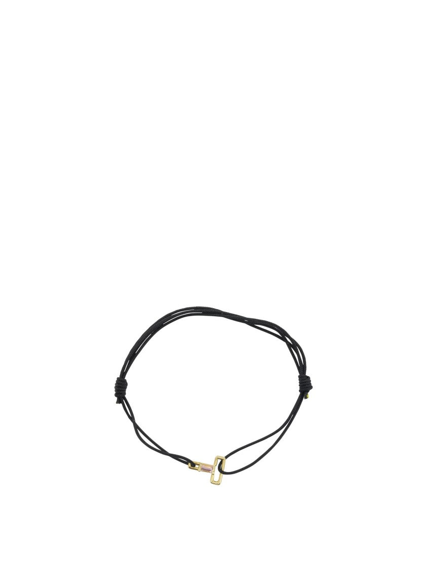 Aliita Geometric T-Shaped Pendant Bracelet With Baguette-Cut Pink Tourmaline