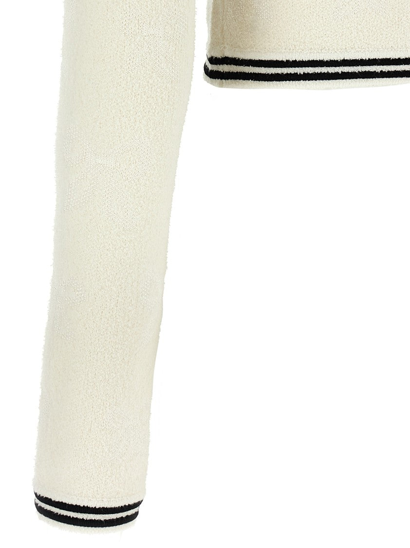 Self-Portrait 'Cream Bow Jacquard' Cardigan