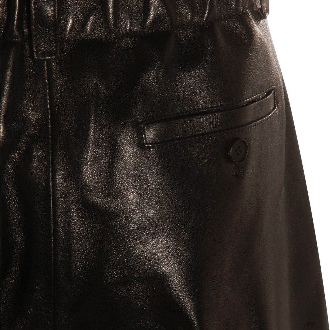 Givenchy High-Waisted Black Trousers With Pleated Detailing And Glossy Finish
