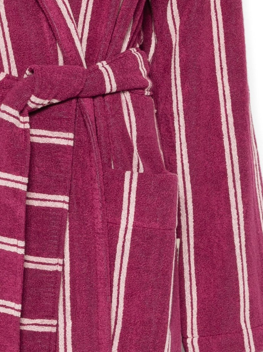 Tekla Mulberry Pink Cotton Bathrobe