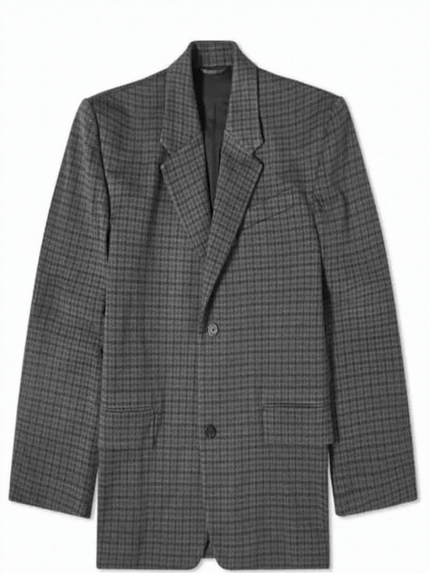 Balenciaga Tailored Grey Checkered Blazer