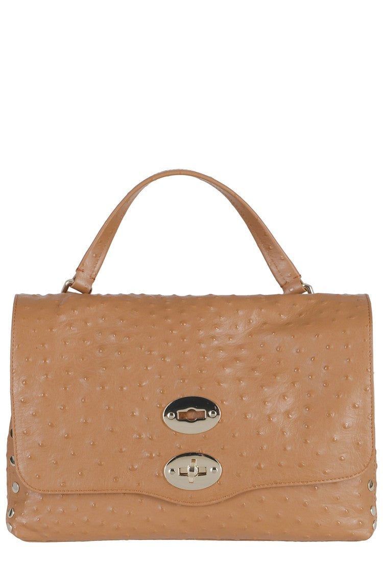 Zanellato Brown Postina Cactus Swivel Buckle Leather Shoulder Bag
