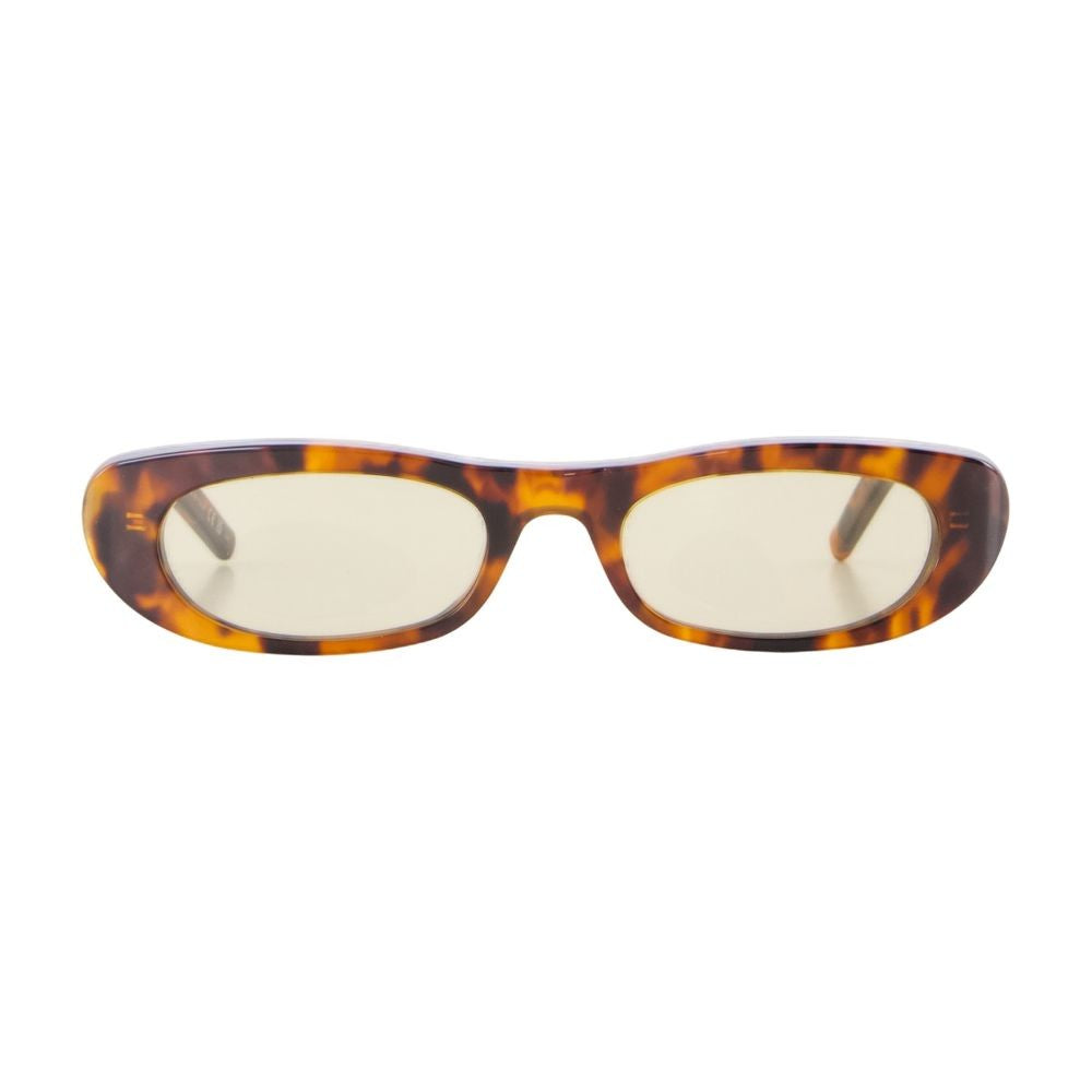 Saint Laurent Brown Acetate Structured Sunglasses