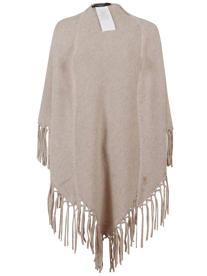 Max Mara Triangular Wool Scarf With Fringed Edges