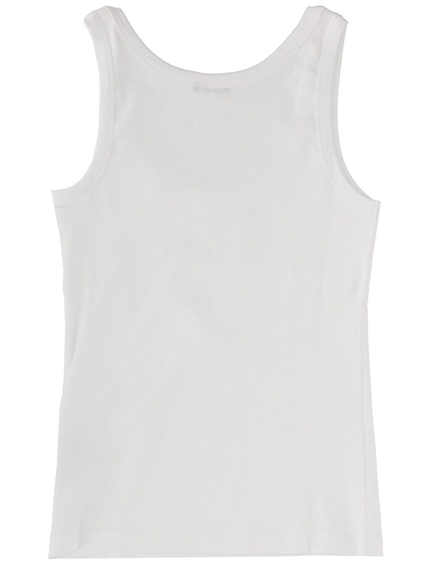 Versace Logo Cotton-Blend Scoop Neck Tank Top