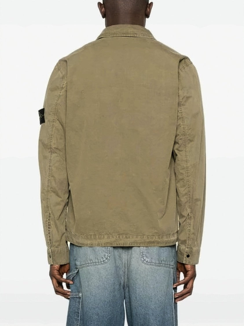 Stone Island Brown Jacket With Flap Pocket