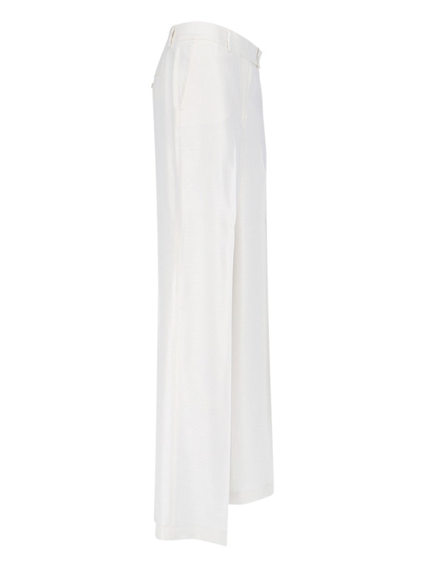 Kiton Straight-Leg Trousers – White