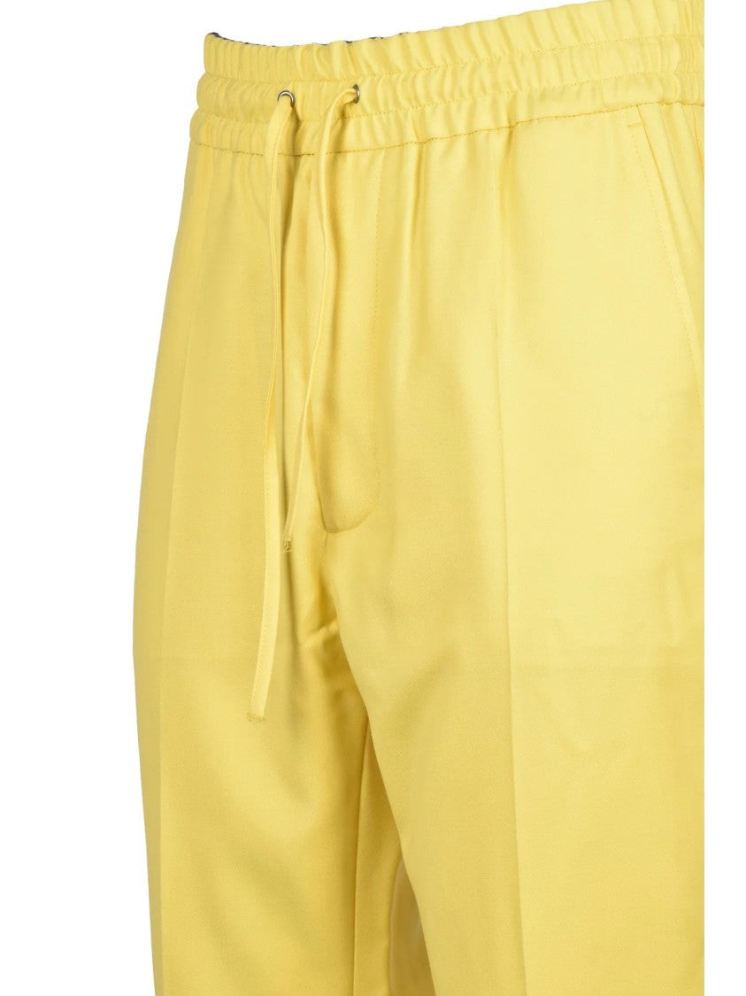 Vivienne Westwood Cropped George Trousers With Elastic Waistband In Vibrant Yellow
