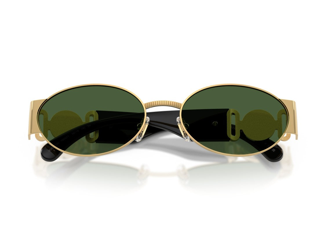Versace Gold 0Ve2299 Metal Round Sunglasses