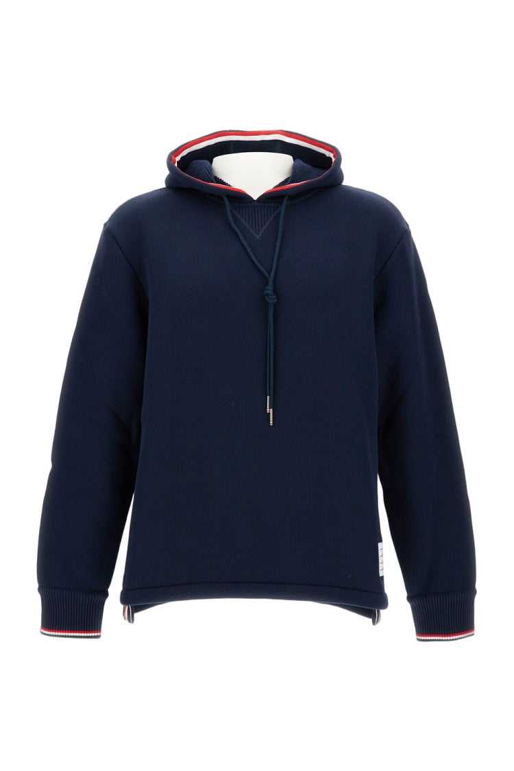 Thom Browne Oversized Hoodie With Contrasting Stripes