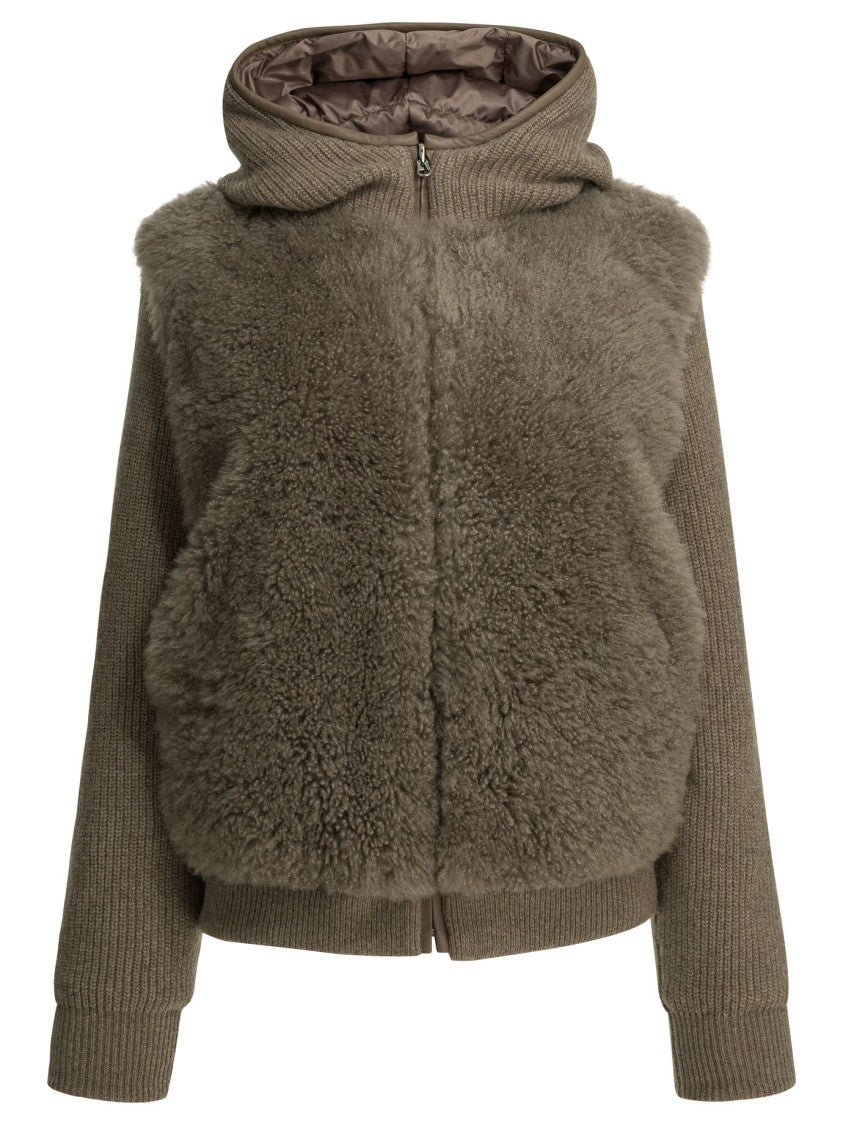 Camelia Reversible Camel Cashmere Jacket With Goose Down Padding