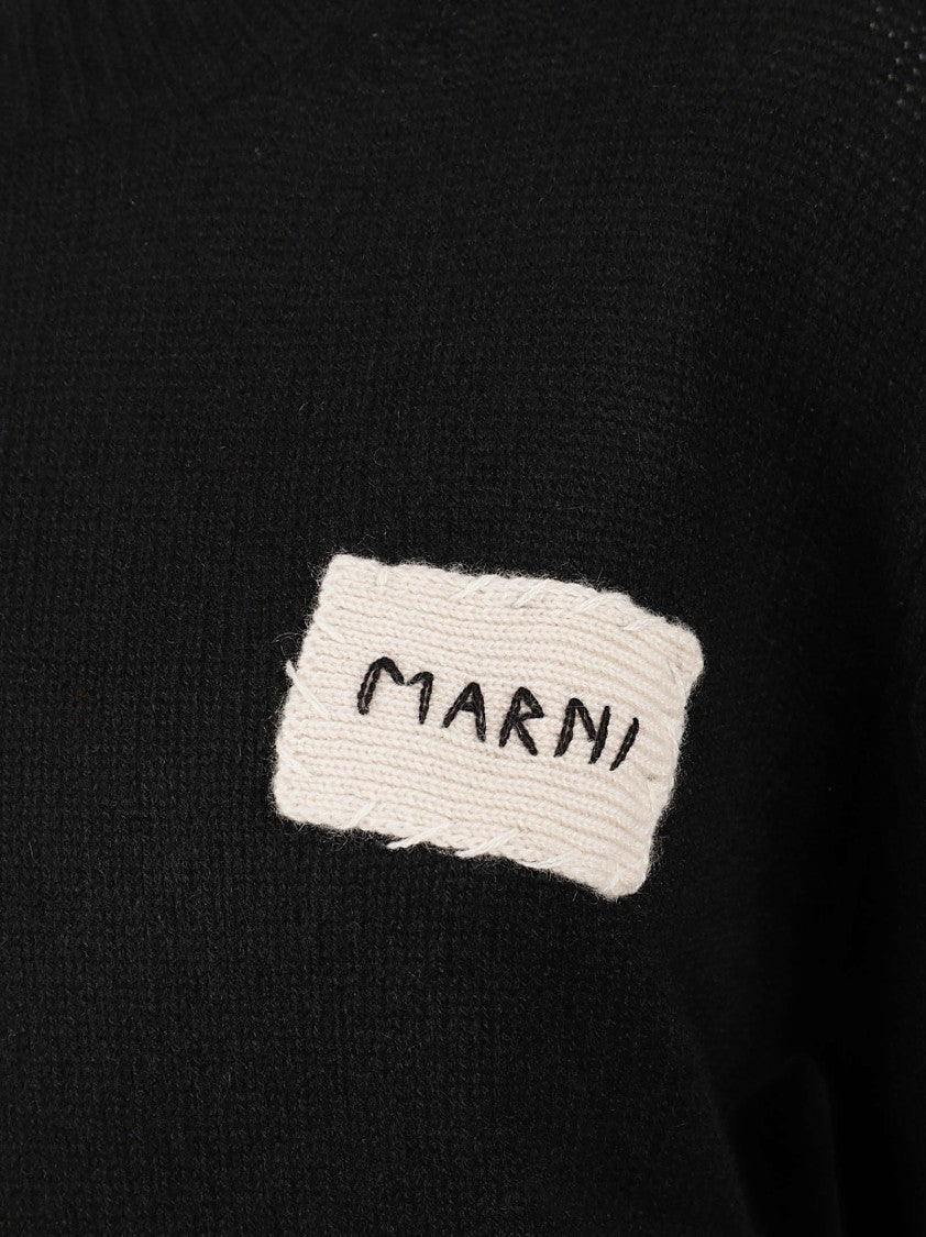 Marni Crew-Neck Cashmere Jumper With Balloon Sleeves