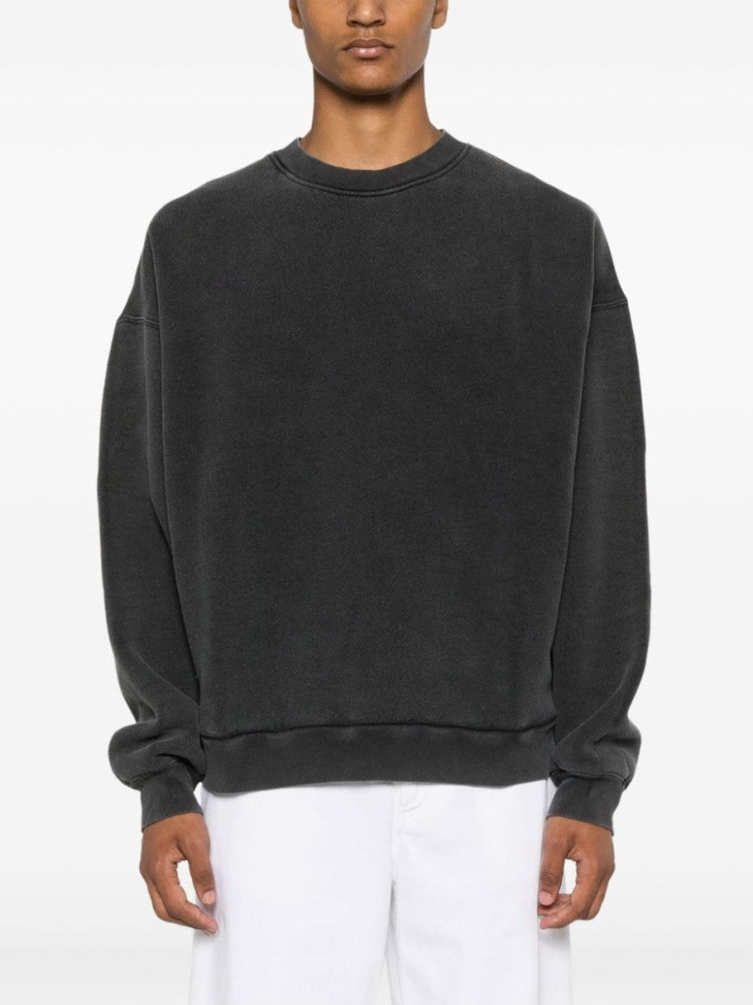 Axel Arigato Anthracite Grey Typo-Embroidered Jersey Sweatshirt