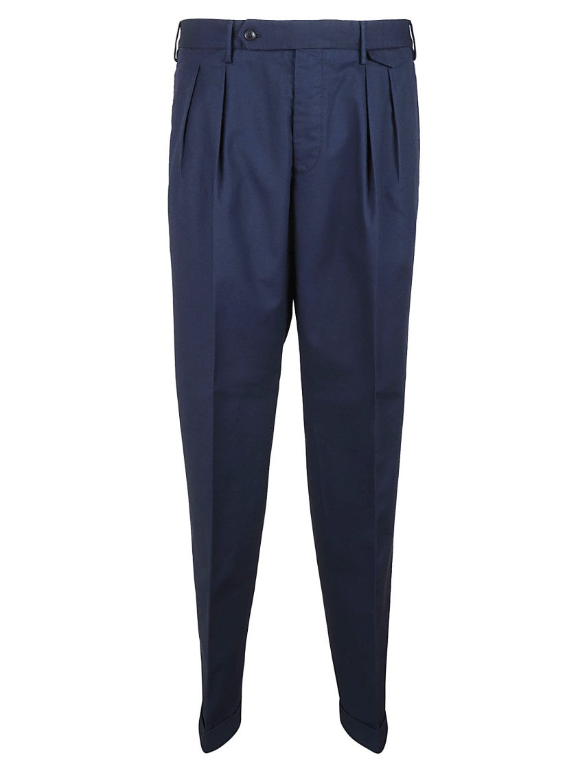 Incotex Tailored Trousers With Pleated Front And Streamlined Silhouette