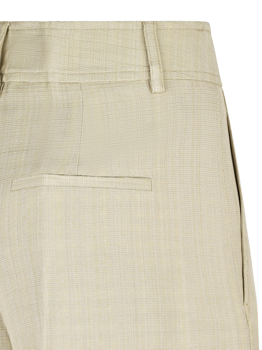 Forte Forte Cropped Pants With Relaxed Wide-Leg Silhouette