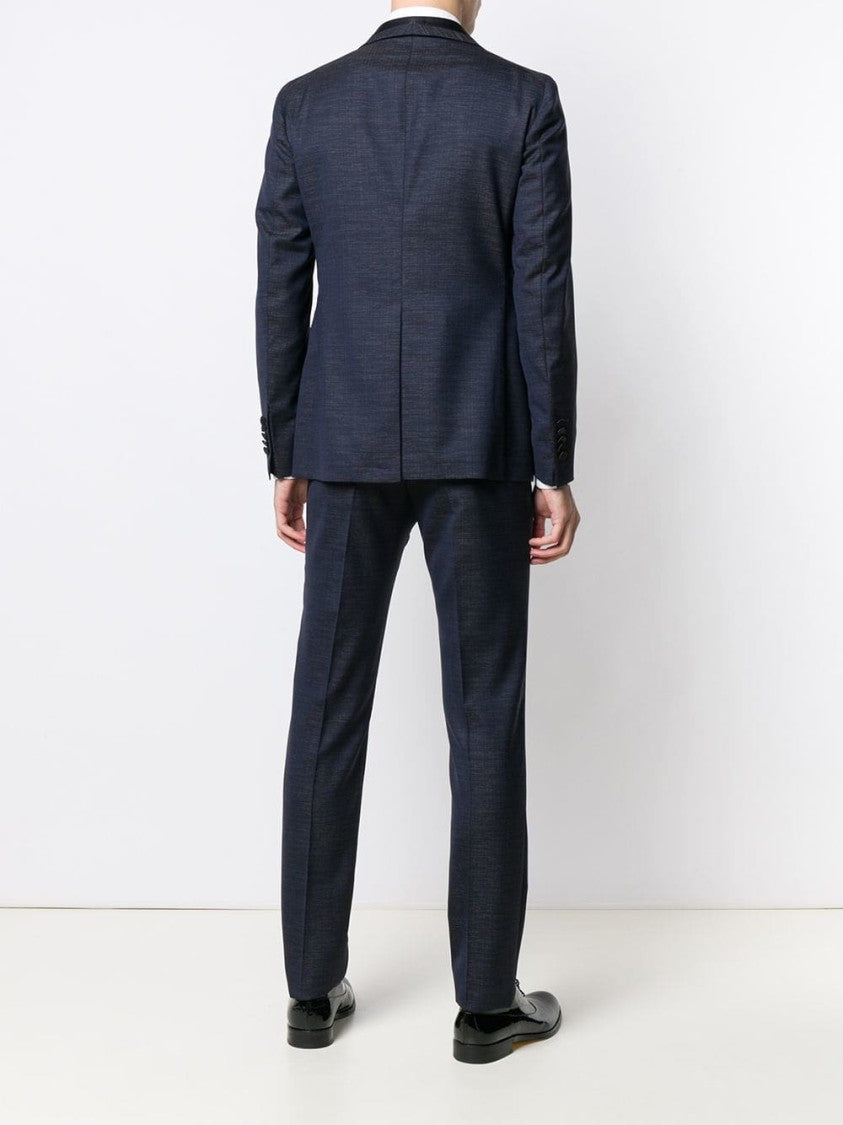 Tagliatore Two-Piece Blue Suit With Tailored Jacket